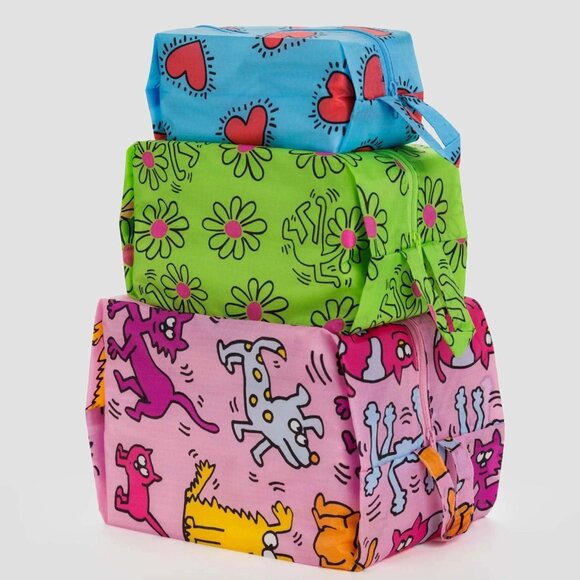 NWT Baggu 3D Zip Set - Keith Haring